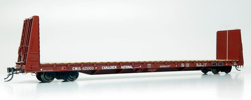 Rapido 147004 HO Marine Industries Bulkhead Flatcar: CNIS - Mineral Brown: 6-Pack