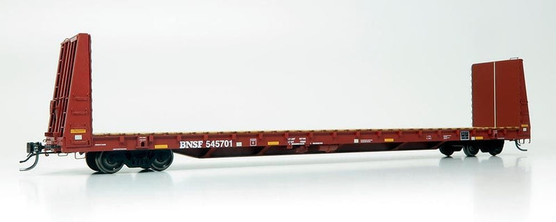 Rapido 147008 HO Marine Industires Bulkhead Flatcar: BNSF - Minerial Brown Scheme: 6-Pack