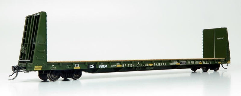 Rapido 147010 HO Marine Industries Bulkhead Flatcar: ICE - Ex-BCR Patch: 6-Pack