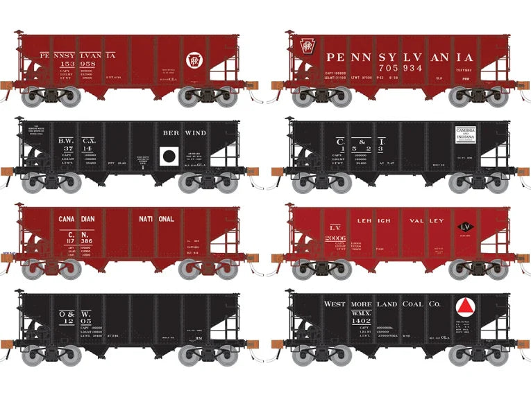 Rapido 148017 Class GLa 2-Bay Hopper 3-Pack - Ready to Run -- Pennsylvania Coke & Coal