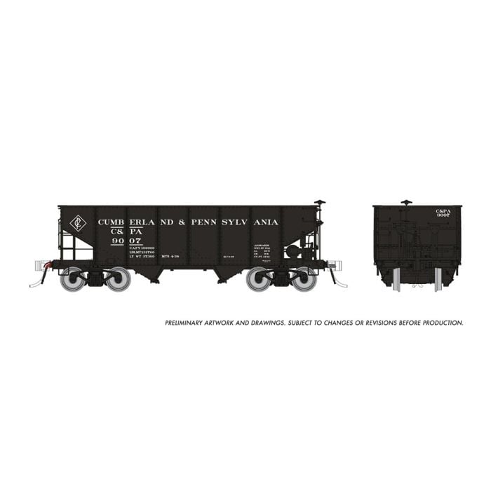 PREORDER Rapido HO 148015 Class GLa 2-Bay Hopper, Cumberland & Pennsylvania