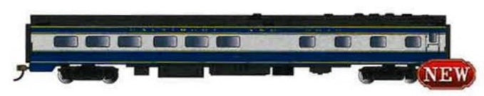 Bachmann HO 14801 85' Smooth-Side Dining Car with Lighted Interior, Baltimore and Ohio