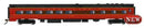 Bachmann HO 14804 85' Smooth-Side Dining Car with Lighted Interior, Pennsylvania Railroad