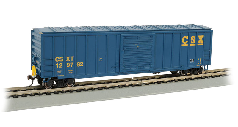 Bachmann Silver Series HO 14904 50' 6" Outside Braced Box Car with Flashing Rear End Device, CSX