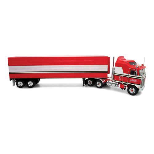 Iconic Replicas 430217 1979 Kenworth K100 Aerodyne w/ Trailer: BJ and the Bear (red, white), 1/43