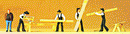 Preiser HO 10376 People Working, Carpenters & Accessories (5)