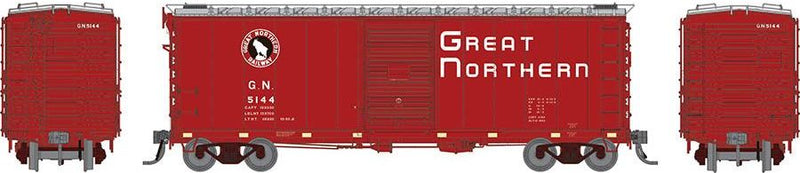 Rapido HO 155008 40' Box Cars with Late IDNE, Great Northern (Chinese Red) (6)