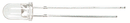 Miniatronics 1250002 Standard Light Emiting Diodes (LEDs) 5mm Diameter, White (2-pack)