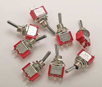 Miniatronics 3620008 Miniature Single Pole Single Throw SPST Toggle Switch,\ 5-Amp 120V (8-pack)