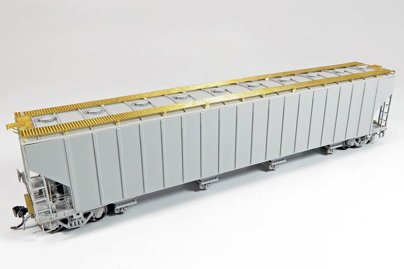 PREORDER Rapido 560007 N Procor 5820 Covered Hopper 6-Pack - Ready to Run -- Procor Ltd. UNPX (gray, No Procor Lettering)