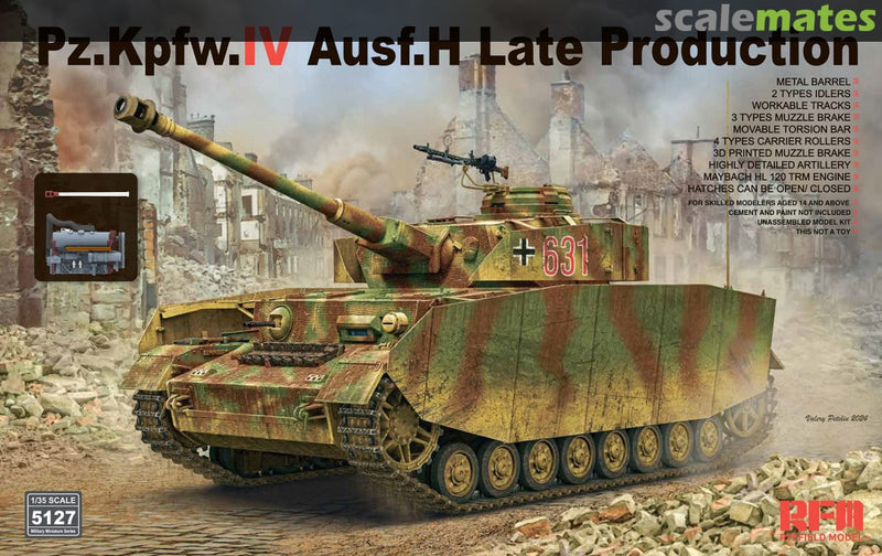 Rye Field Model 5127 Pz.Kpfw.IV Ausf.H Late w/work track 1:35