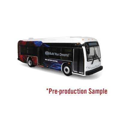 Iconic Replicas 870438 BYD K8M Transit Bus - Assembled -- BYD Corporation, HO Scale