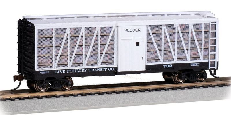 Bachmann HO 15906 Plover with Turkeys Poultry Car, Live Poultry Transit Co.