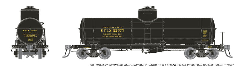 PREORDER Rapido HO 159102A Union X-3 8K gal Tankcar, UTLX 1927