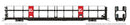 PREORDER Rapido HO 1024104A NSC 89' Tri-Level Auto Rack, Canadian National (As-Delivered, black, white, Noodle Logo)