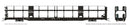 PREORDER Rapido HO 1024105A NSC 89' Tri-Level Auto Rack, Canadian National (Late with Mesh Sides, black, white, Noodle Logo)