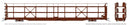 PREORDER Rapido HO 1024198 NSC 89' Tri-Level Auto Rack 6-Pack, Painted, Unlettered (Boxcar Red)