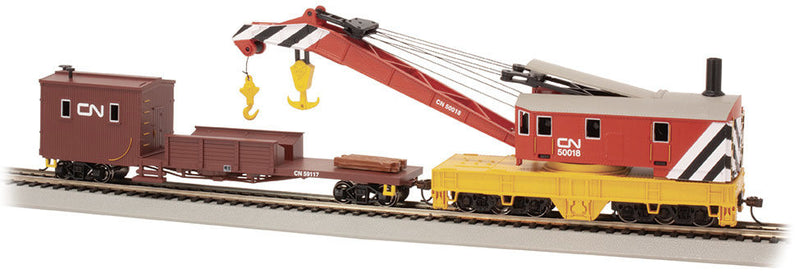 Bachmann HO 16104 250-Ton Crane Derrick with Boom Tender, Canadian National