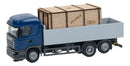 PREORDER Faller HO 161325 Digital Car System Powered Scania R 13 HL Flatbed Truck with Wooden Box Load, Blue | 541.65