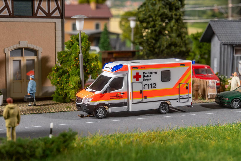PREORDER Faller HO 161445 Digital Car System Powered Mercedes-Benz Sprinter Box-Body Ambulance, German Red Cross | 274.99