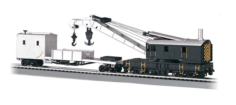 Bachmann 16149 Undecorated , 250-Ton Steam Crane & Boom Tender, HO