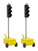 PREORDER Faller HO 161842 2 Illuminated Construction Site Traffic Light Trailers, Yellow | 39.17