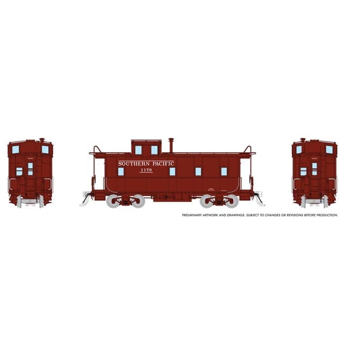 PREORDER Rapido 162009 HO SP C-40-3 Steel Caboose: SP - Serif w/ underline: