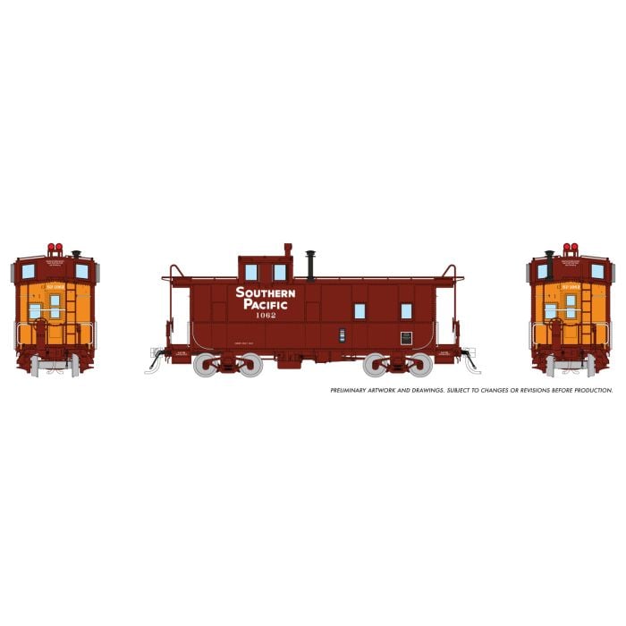 PREORDER Rapido HO 162021 SP Class C-40-3 Steel Caboose with Roofwalk, Southern Pacific