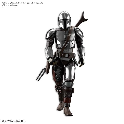 Bandai 2557094 Star Wars: The Mandalorian Mandalorian Beskar Armor Silver Coating Version 1:12 Scale Model Kit