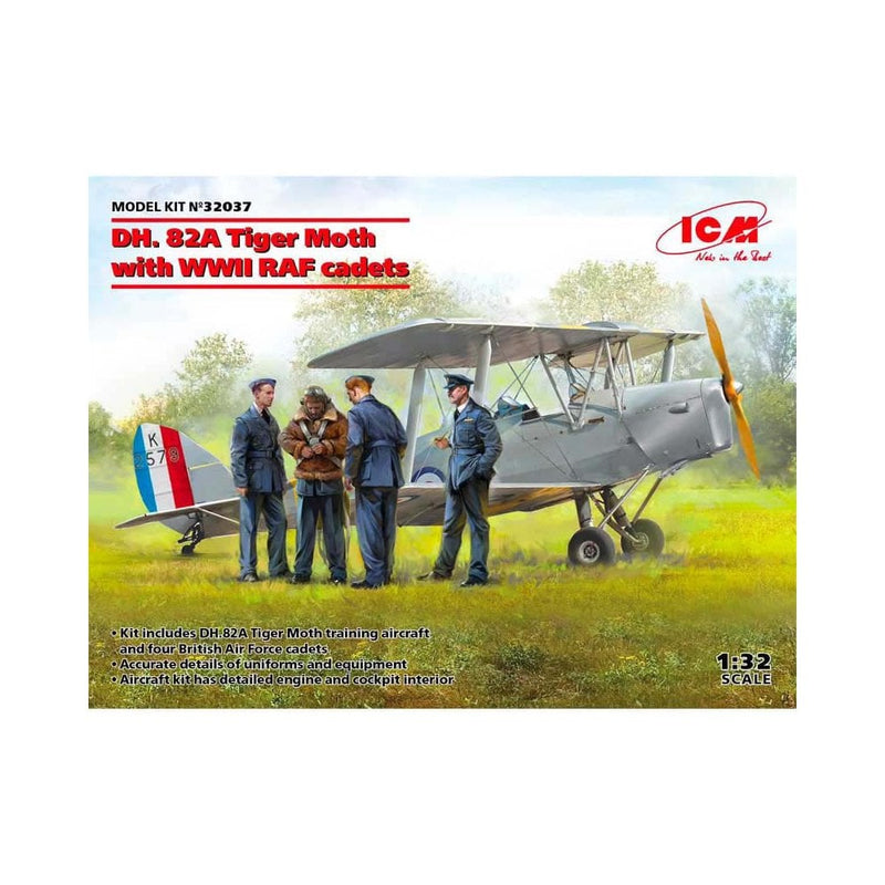 ICM 1/32 DH. 82A Tiger Moth with WWII RAF Cadets