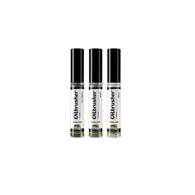 Ammo Mig 7508 BARE METAL OILBRUSH SET