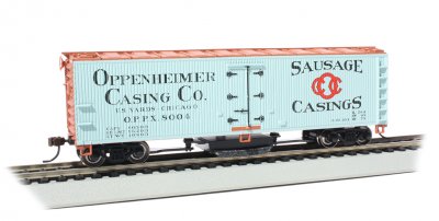 Bachmann HO 16335 Track Cleaning 40' Wood Reefer with Removable Dry Pad, Oppenheimer Casing Company