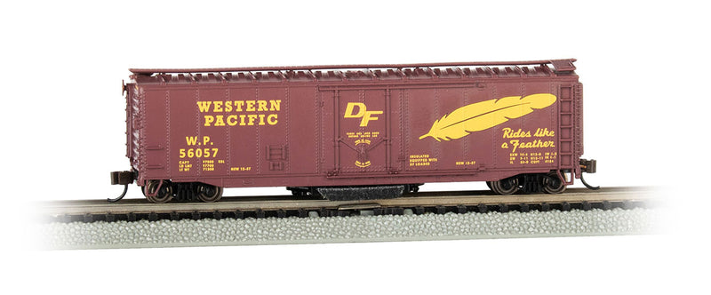 Bachmann N 16367 Track Cleaning 50' Plug-Door Box Car, Western Pacific