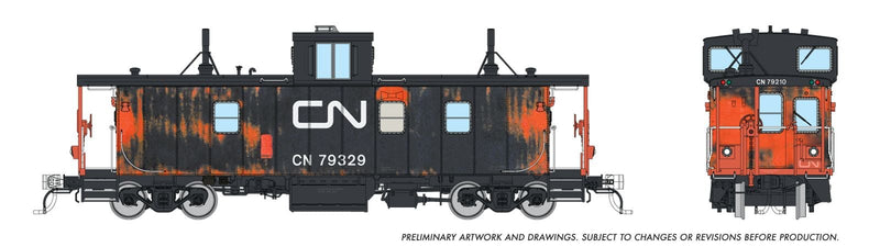 PREORDER Rapido HO 166039 Hawker-Siddeley Caboose, Canadian National Faded