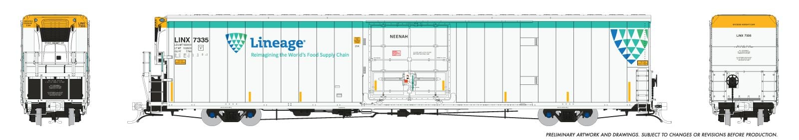 Ready to Ship Rapido HO 167003-6 Greenbrier 7780cuft Reefer, Lineage