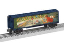 Lionel O 2-538020 Steel Boxcar, 3-Rail, Angela Trotta Thomas Christmas Anticipation (blue car)