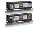 Lionel O 2-538110 Steel Boxcar, 3-Rail, Joshua Lionel Cowen Notable American (125th Anniversary, black car)