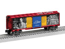 Lionel O 2-538200 Steel Boxcar, 3-Rail, Mr. Rogers Behind the Scenes (red car)