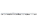 Lionel O 2-527680 15" Baggage, Coach, Dome, Observation Set, 3-Rail, Santa Fe (aluminum)