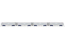 Lionel O 2-527720 15" Baggage, 2 Coaches, Observation Set, 3-Rail, Reading (aluminum)