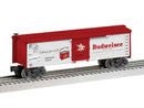 Lionel O 2-528620 Wood Reefer with Horizontal Siding, 3-Rail, Anheuser Busch Budweiser (white, red)