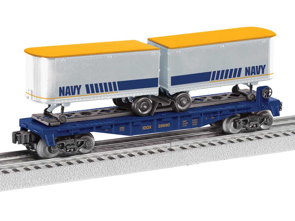 PREORDER Lionel O 2-528690 Intermodal TOFC Flatcar with 2 Trailers, 3-