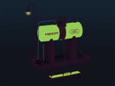 Lionel O 2-529230 Elevated Oil Tank, Assembled, Atomic Energy Commission (red, yellow, glow-in-the-dark)