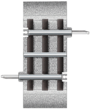 Lionel O 6-12073 FasTrack Track with Roadbed, 3-Rail, 1-3/8" Track Section with Roadbed