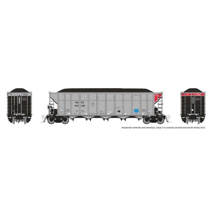PREORDER Rapido HO 169051A AutoFlood III Rapid Discharge Coal Hopper with Load, GATX Capital GACX | 56.95