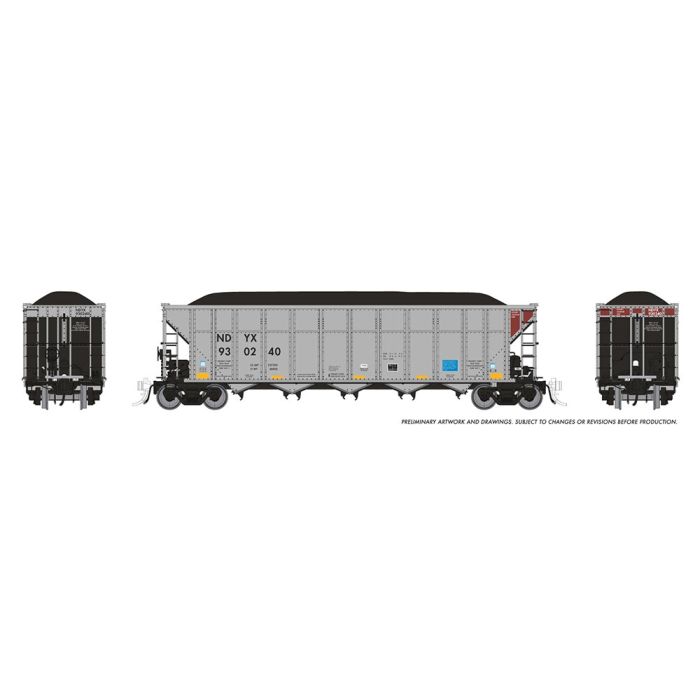 PREORDER Rapido HO 169052 AutoFlood III Rapid Discharge Coal Hopper with Load, First Union Rail NDYX Set