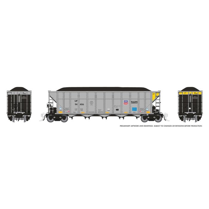 PREORDER Rapido HO 169063A AutoFlood III Rapid Discharge Coal Hopper with Load, Union Pacific | 56.95