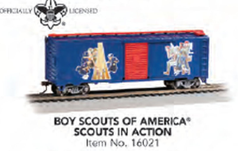 Bachmann HO 16021 40' PS-1 Box Car, Boy Scouts of America "Scouts In Action"