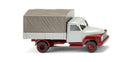 PREORDER Wiking HO 34504 1950 Hanomag L 28 Low-Side Truck with Tarp Cover, Gray | 37.39