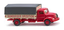 PREORDER Wiking HO 42004 1958-67 Covered Flatbed Truck, Hamburger Spedition